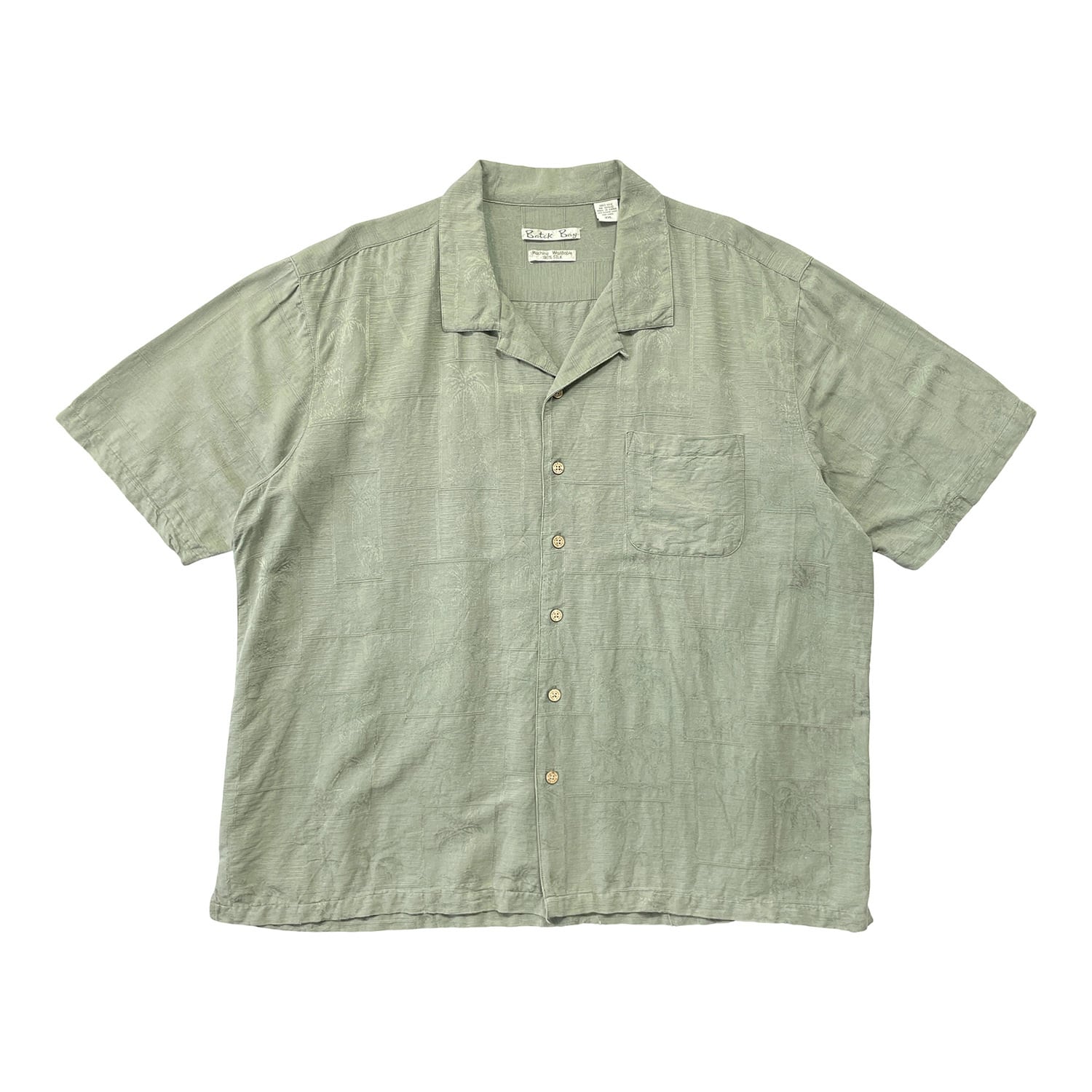 Tommy Bahama トミーバハマ ライムイエロー 半袖 シルク アロハシャツ