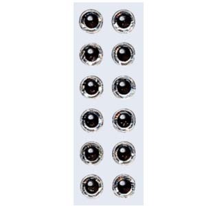 【数量限り】Bassday(バスデイ) 3Dアイシール シルバー 4.5mm