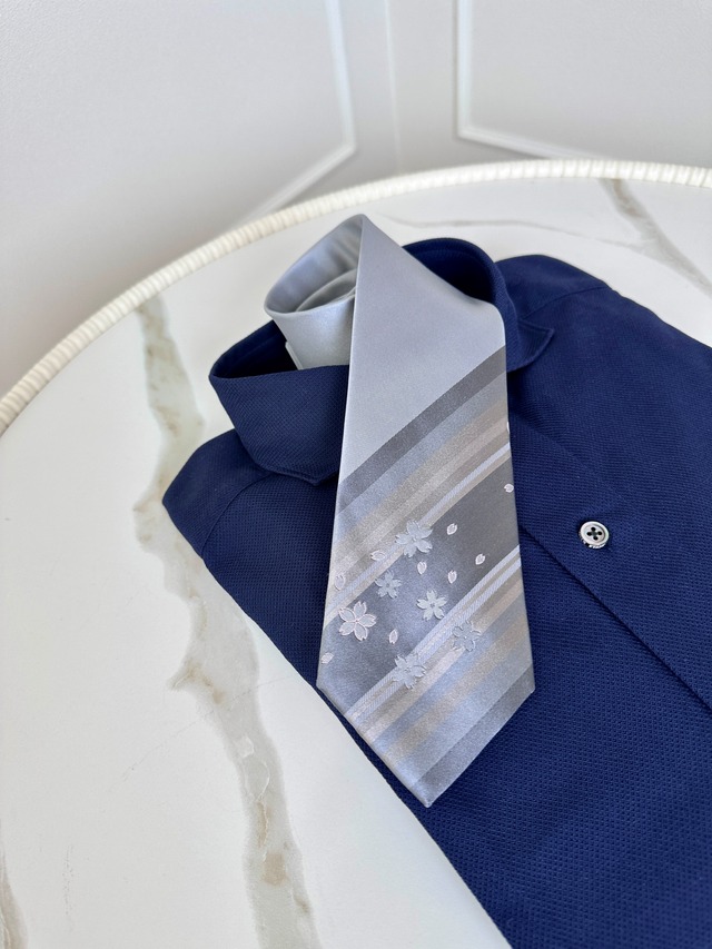 上質シルクツイルネクタイ（さくら）