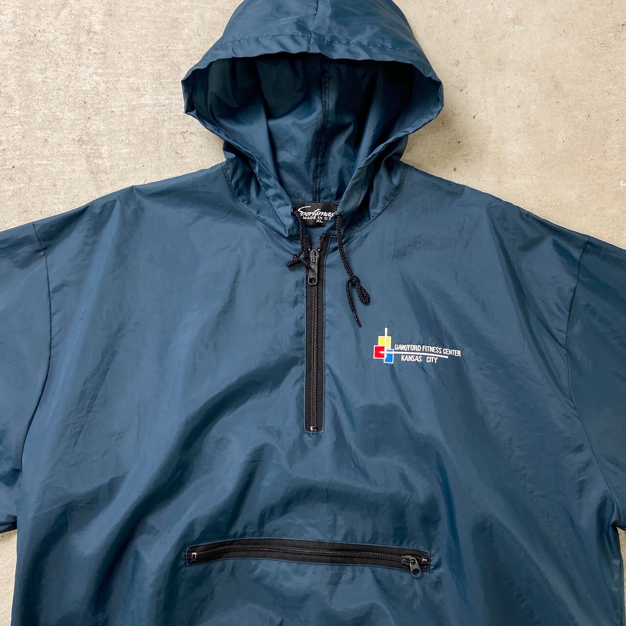 80年代 USA製 SPORTSMASTER ナイロンアノラックパーカー パッカブル 