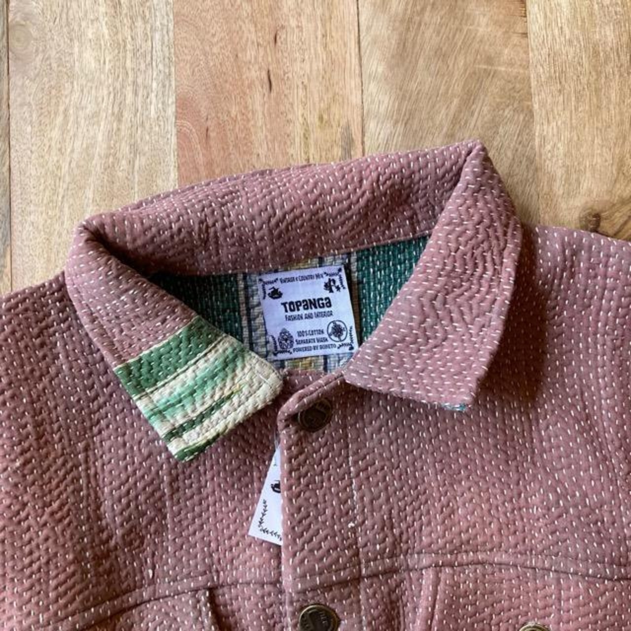 TOPANGA Lady's ヴィンテージラリーキルトジャケット L Type B パープル デニムジャケット レディース メンズ ユニセックス アウター カンタ インド