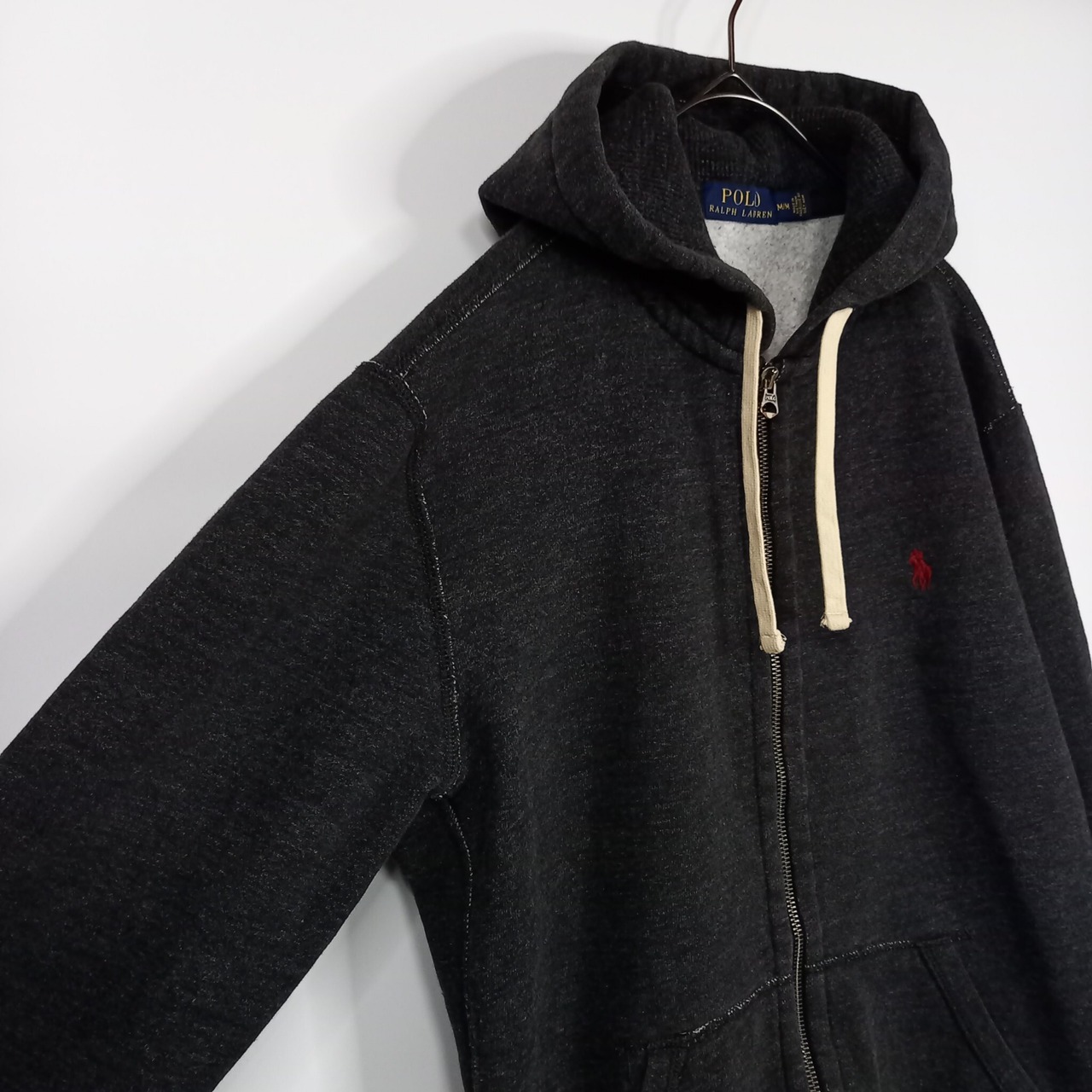 ポロラルフローレン　ジップアップ　スウェット　パーカー　トレーナー　裏起毛　刺繍
