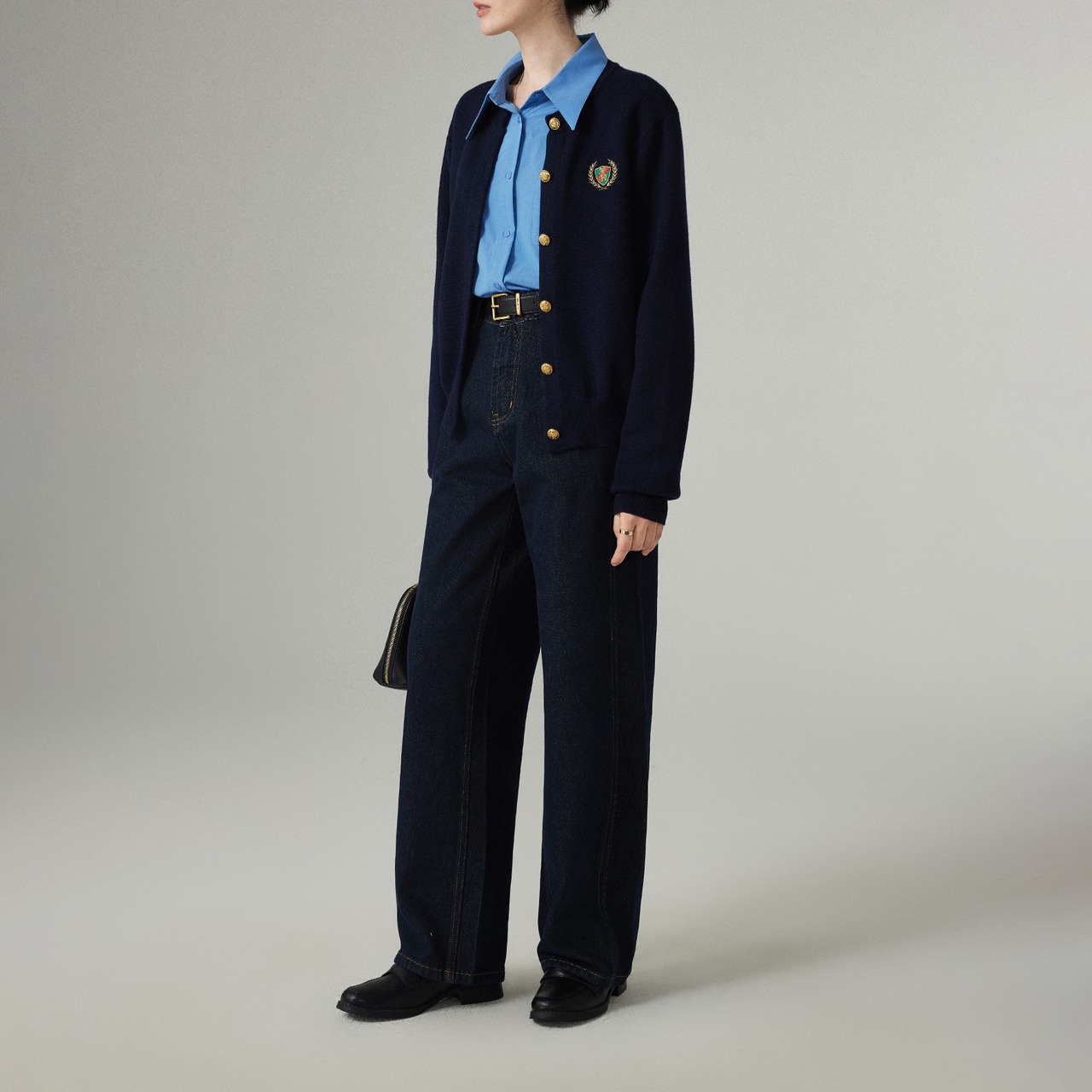 クラシカル ルーズフィットデニムパンツ H0042