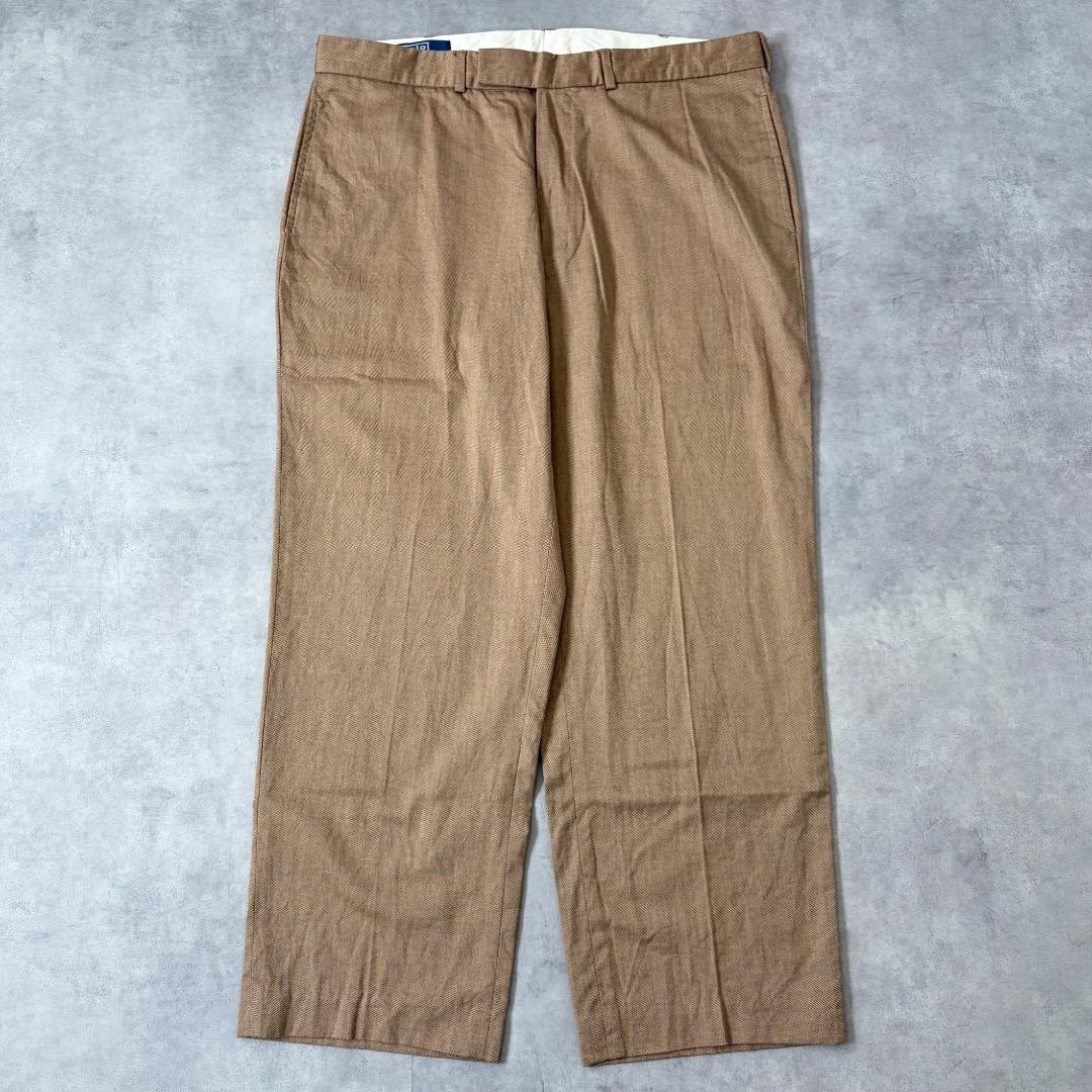 ポロバイ ラルフローレン W36 スラックス 古着 90s ベージュ 21565