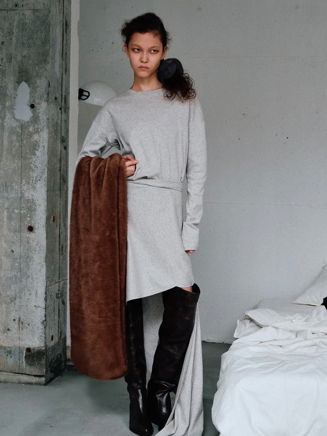 heyep へイップ  / Knit Logo Scrunchie - 3