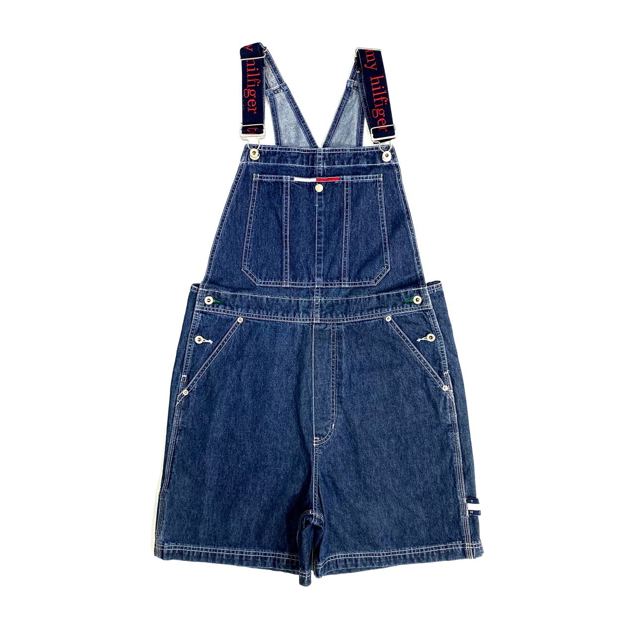 90年代 TOMMY HILFIGER トミー ショート丈 サロペット オーバーオール 