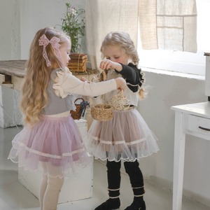 秋花びらヘムチュールスカート