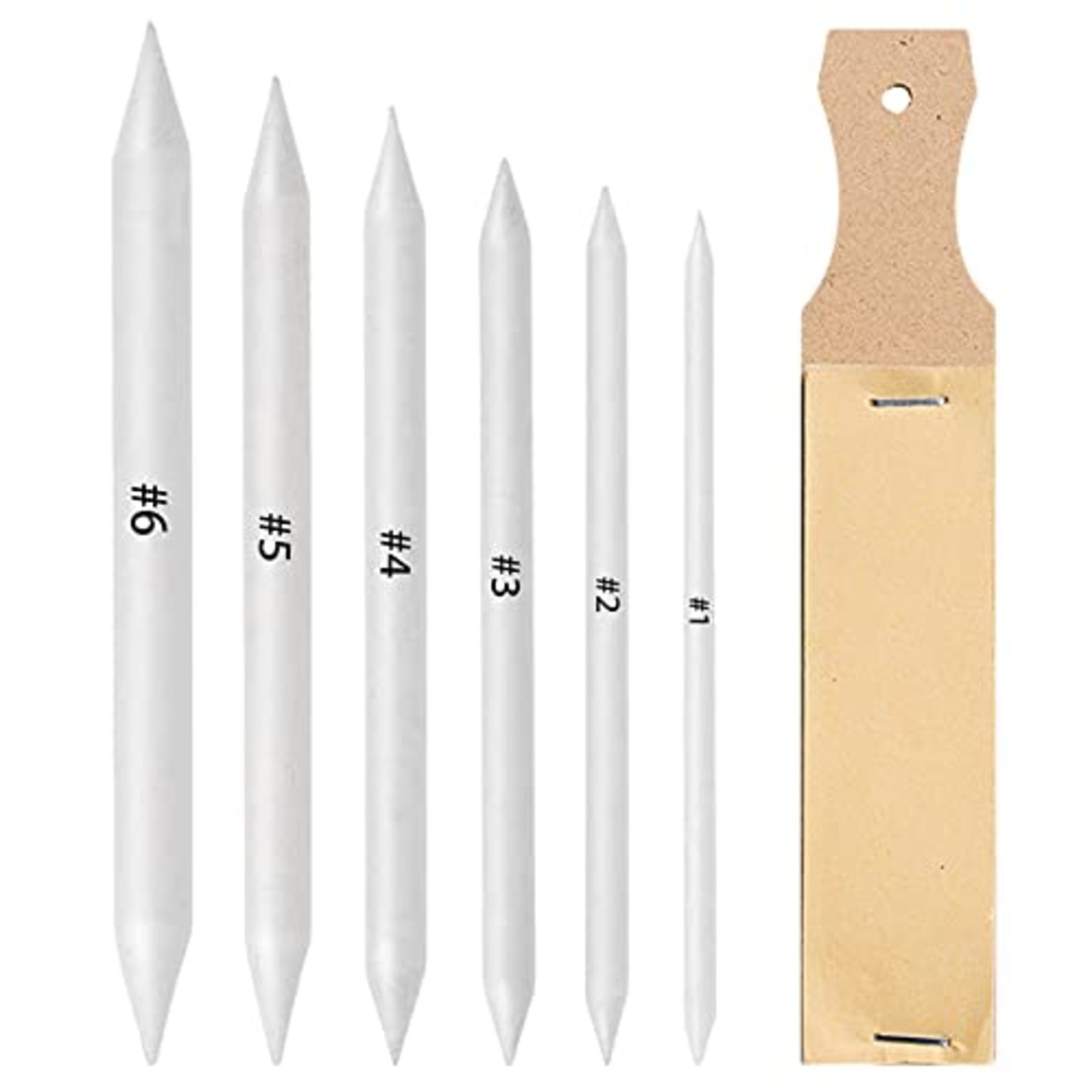 LIANHATA 擦筆 さっぴつ 7個セット 6サイズ ＃1＃2＃3＃4＃5＃6 両頭タイプ 描画ツール 美術 画材 スケッチ デッサン イラスト 鉛筆画 木炭画 パステル画 芸術用品 便利 (A)