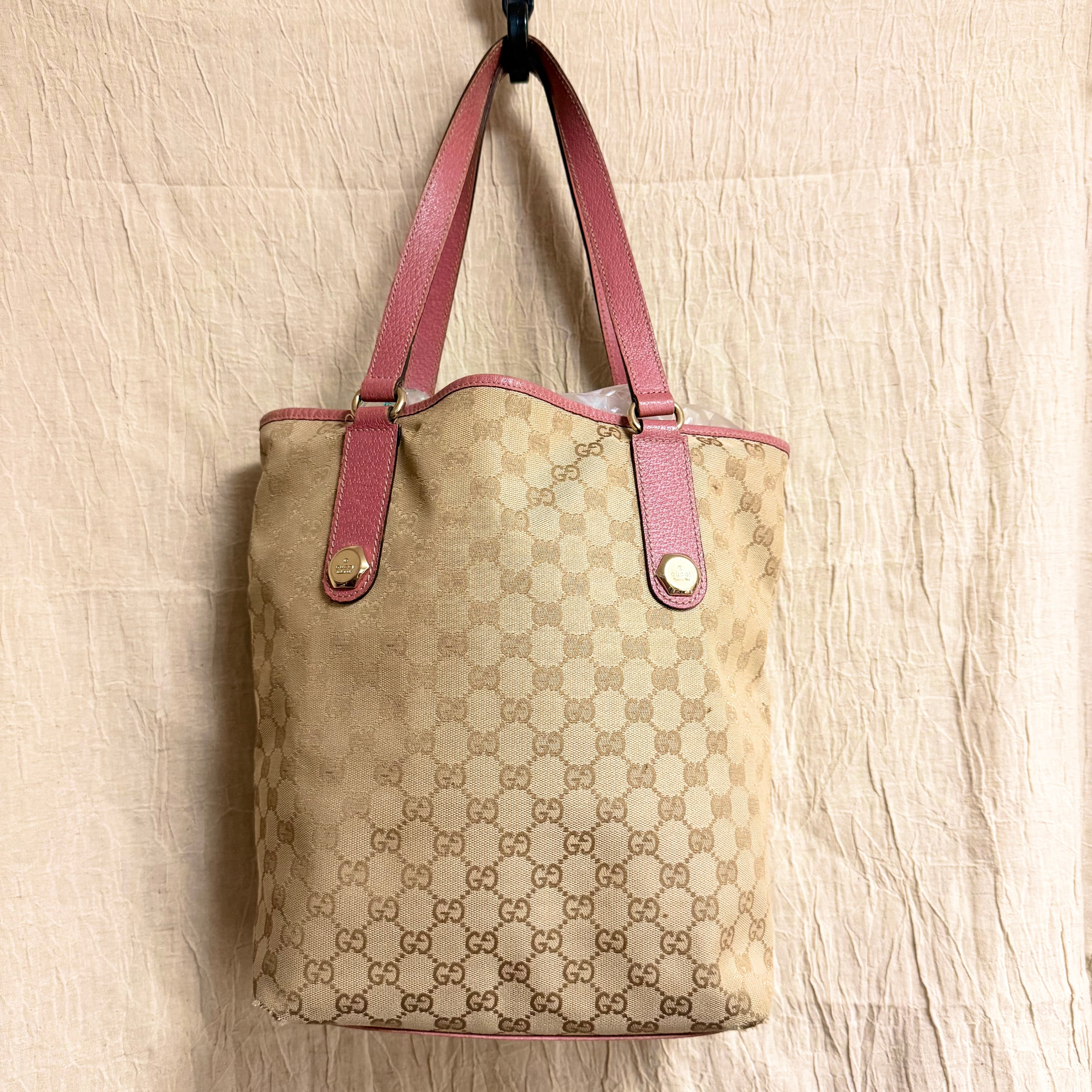 GUCCI GGパターン トートバッグ ベージュ/ピンク GUCCI GGパターン トートバッグ ベージュ/ピンク 【公式通販】