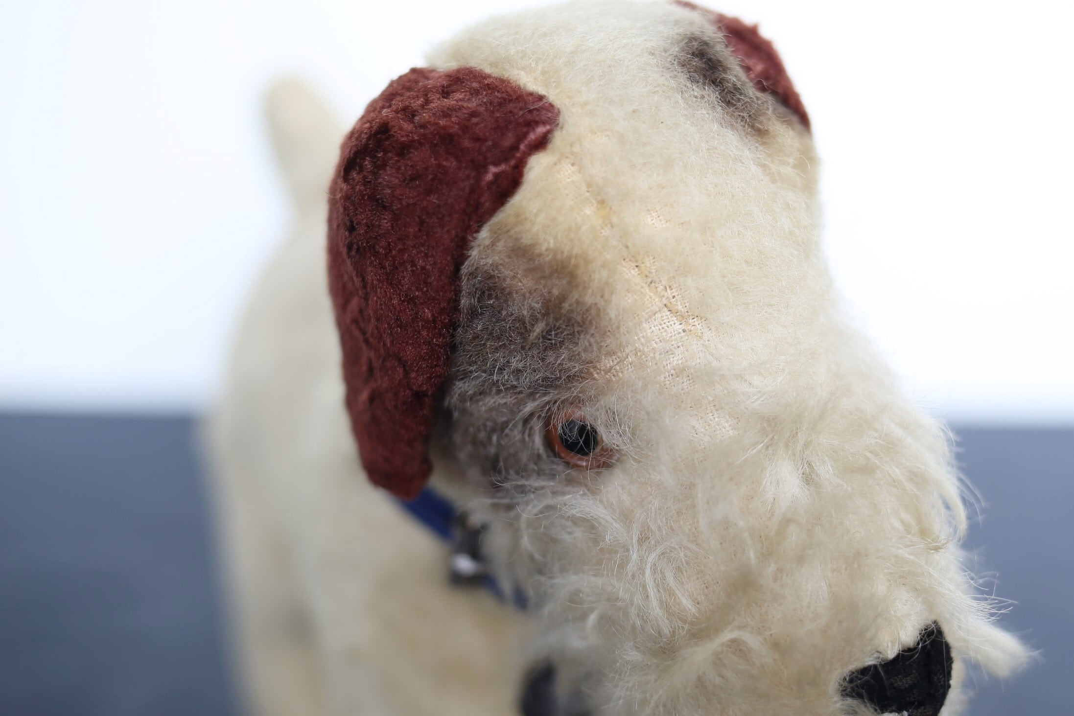 フランス アンティーク ヴィンテージ 犬のぬいぐるみ 鈴付き テリア N