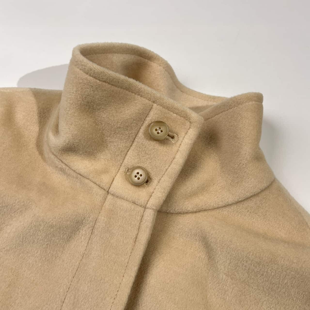 イタリア製 MaxMara マックスマーラ 比翼 コート 38/アイボリー レディース