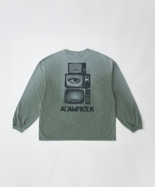 ADAM PATEK noise  aging embroidered long-sleeved T (GRN) AP2614023