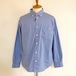 One Wash Button-Down L/S Tapered Shirts　Blue Gray Broad