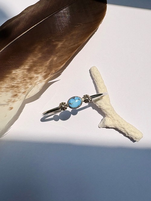 Golden hill turquoise Bangle ladies free size 内周約130mm