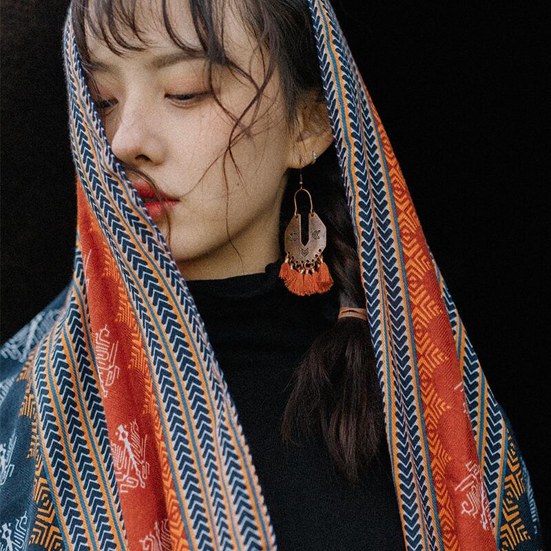 ドリームホースニッチイヤリングエスニックイヤリングテルレッドロングイヤリングボヘミアンホリデースタイルジュエリー新品 ドリームホーストラベル婦人服47682142228