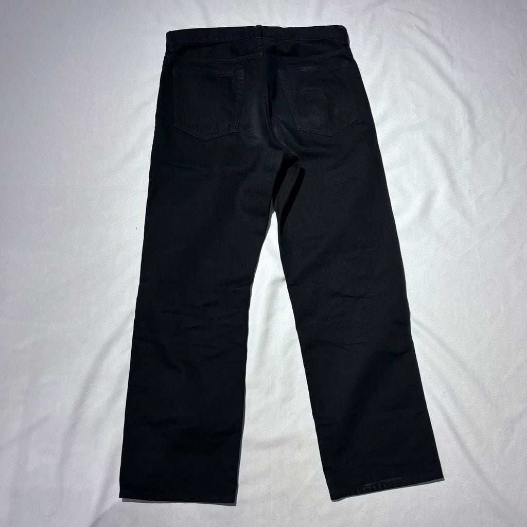 reverberate リバーバレイト　ワイドデニムパンツ　黒　ブラック REVERBERATE リバーバレイト 25SS Denim Pants デニムパンツ REV-25SS
