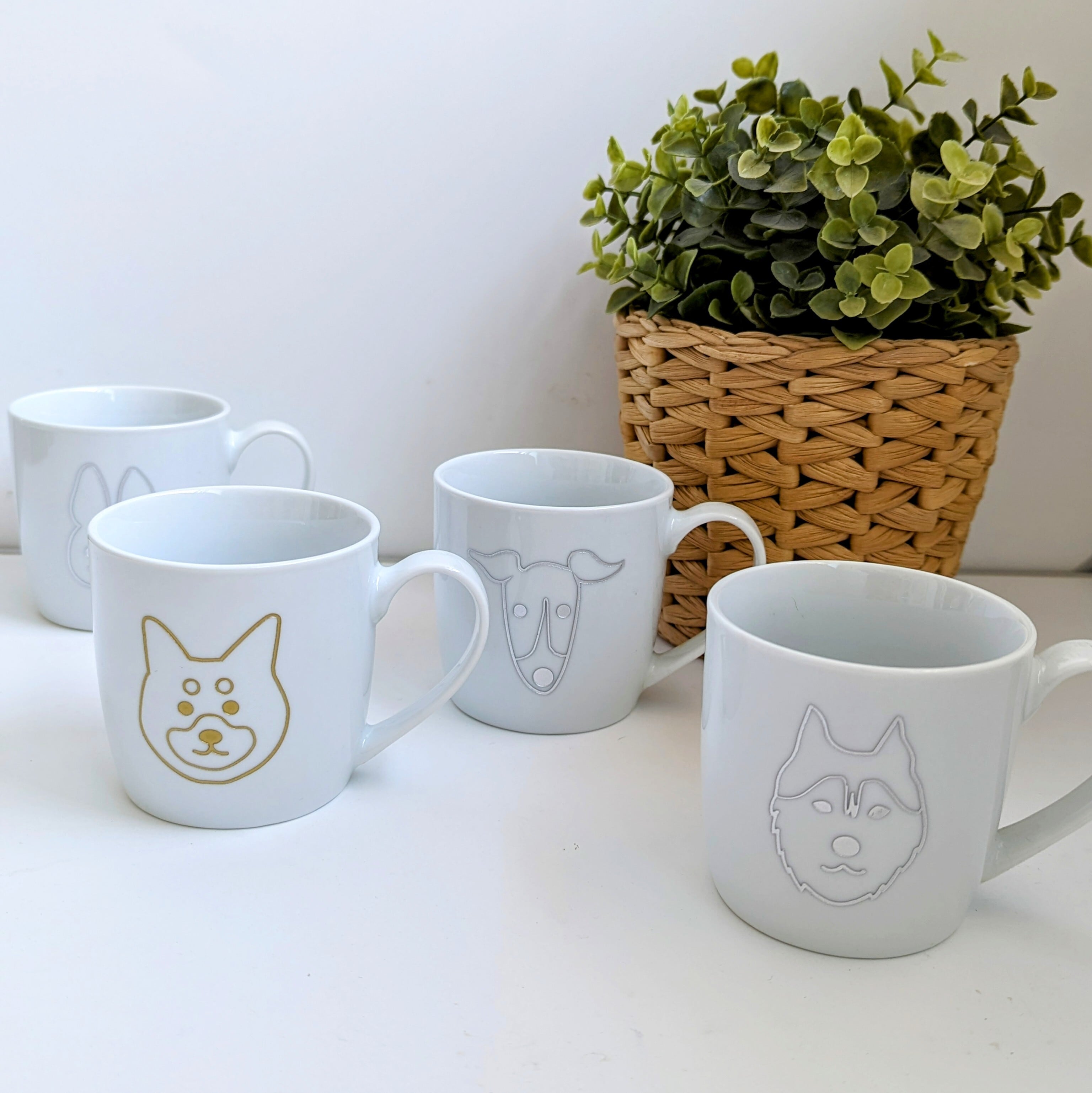 限定☆各1個【わんこマグカップ】ハスキー｜フレンチブルドッグ