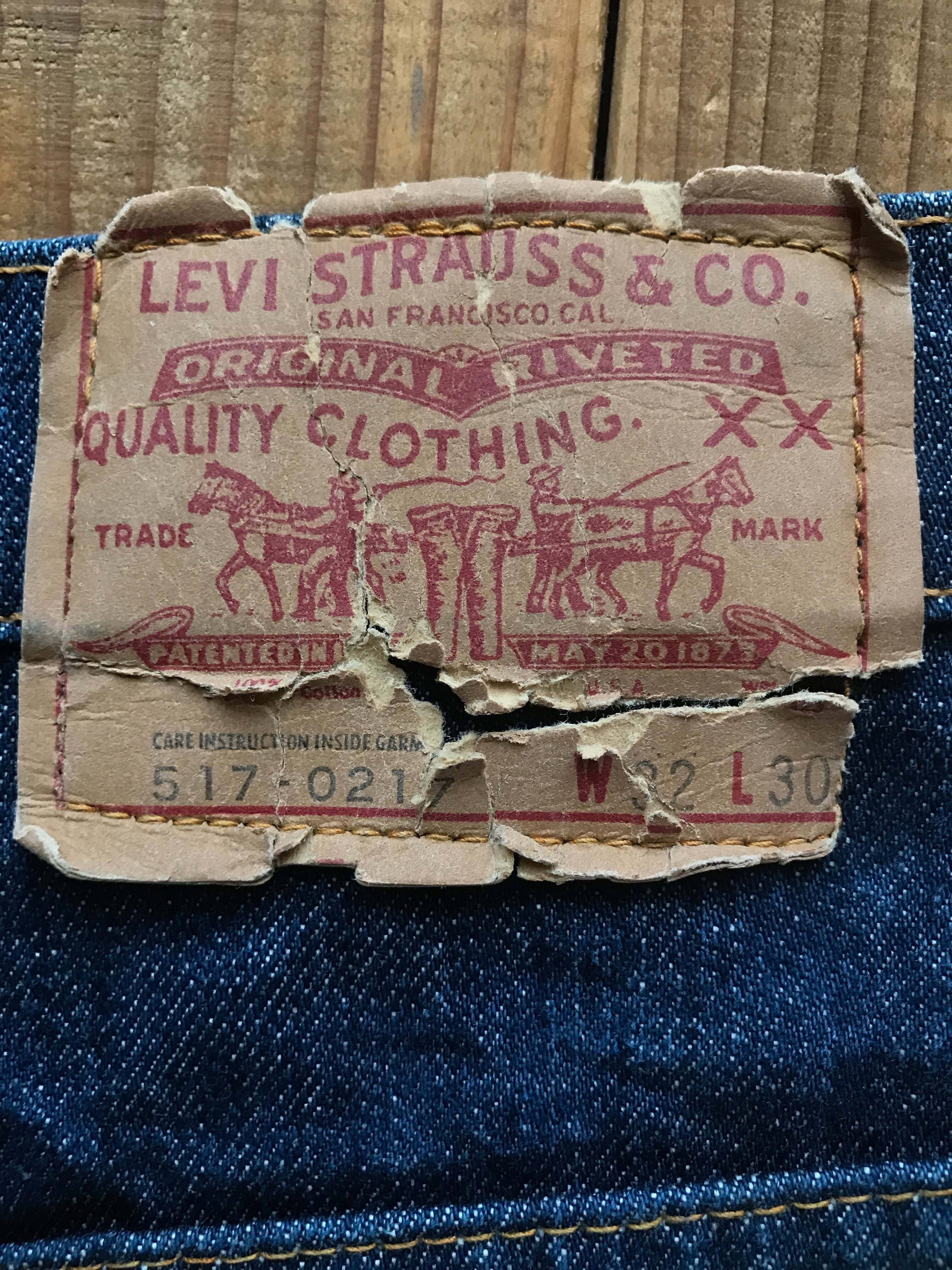 70'S Levi's 517 デニムパンツ　濃紺　16ボタン　表記(32×30)