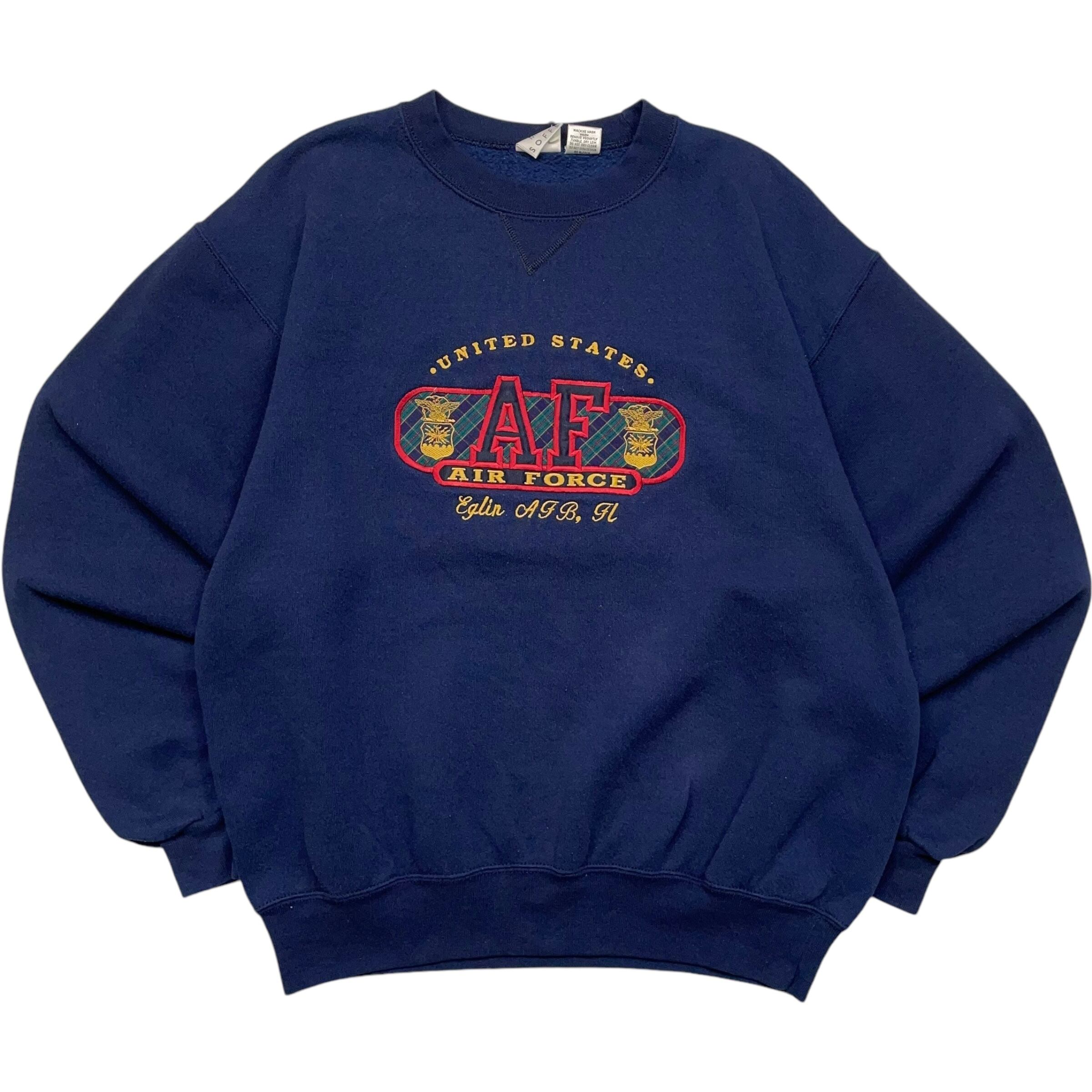 《M》M.J.SOFFE エムジェーソフィー AIR FORCE アメリカ空軍 プリント スウェット USA製 90年代 vintage ネイビー no.4645
