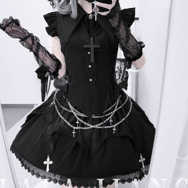 ゆめな 再入荷!ワッフルジャケットセットアップ/インバーテッドプリーツ