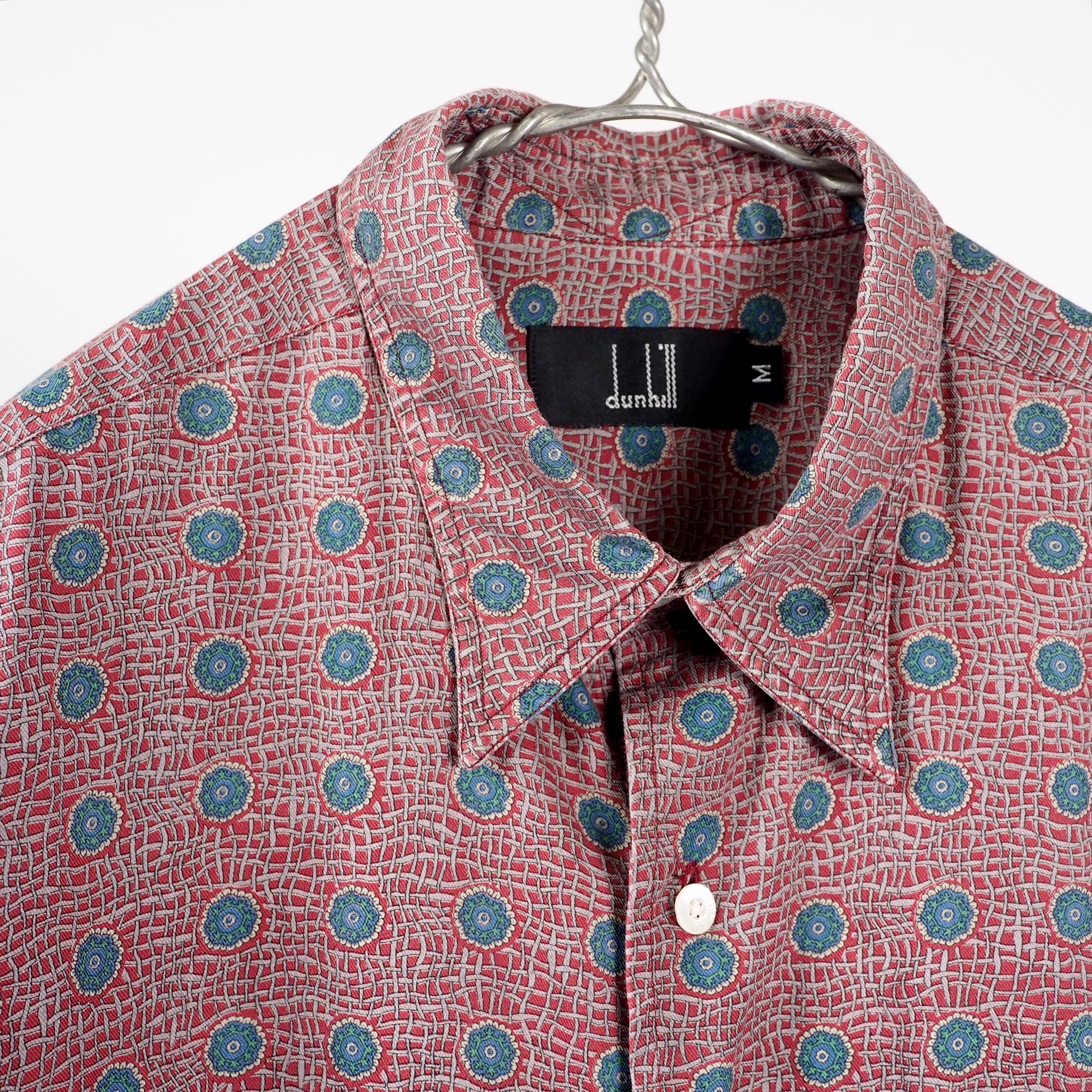 Dunhill geometric pattern l/s shirt M / USA