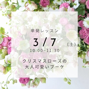 【3/7(土)】単発レッスン