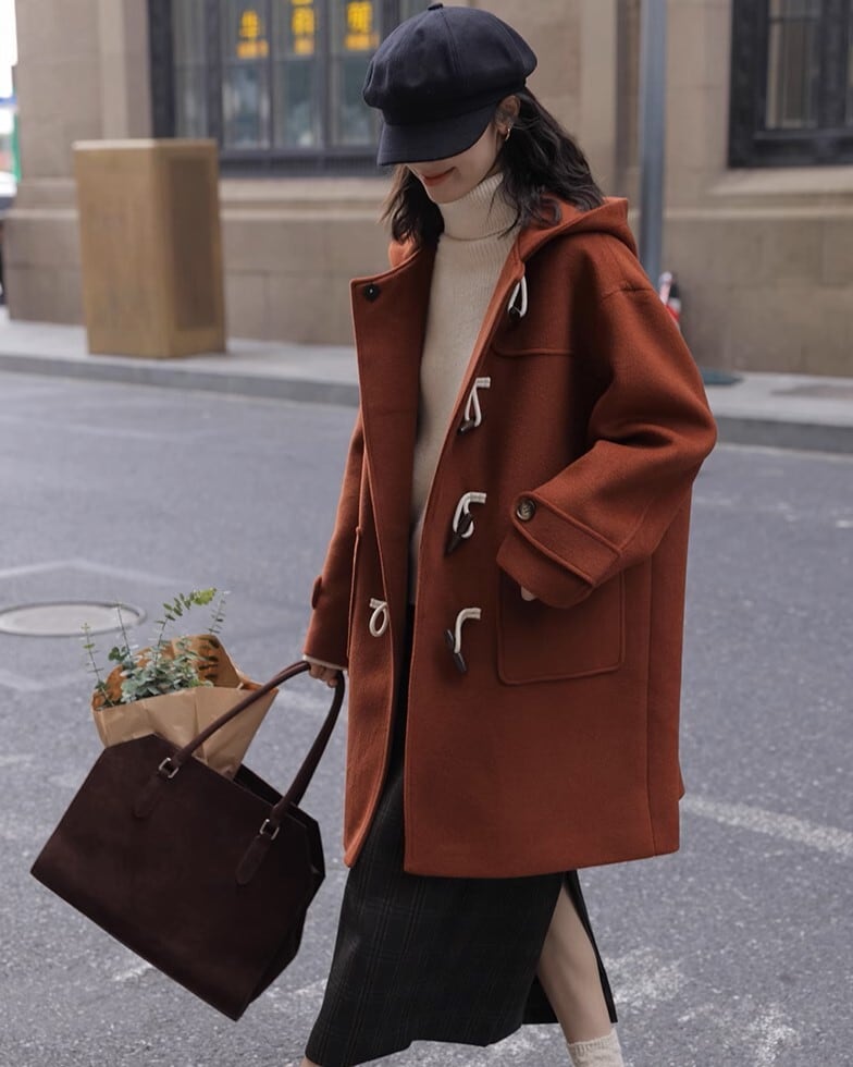 Classic Toggle Coat 1591｜レディース ダッフルコート（ワインレッド 