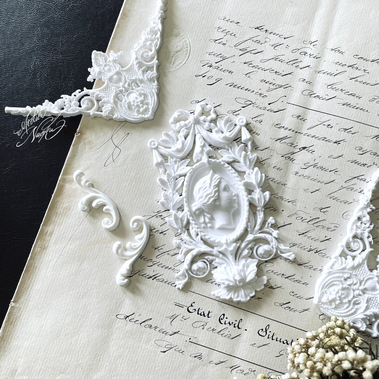 カメオ＆コーナーフレーム シリコンモールド | シリコンモールド