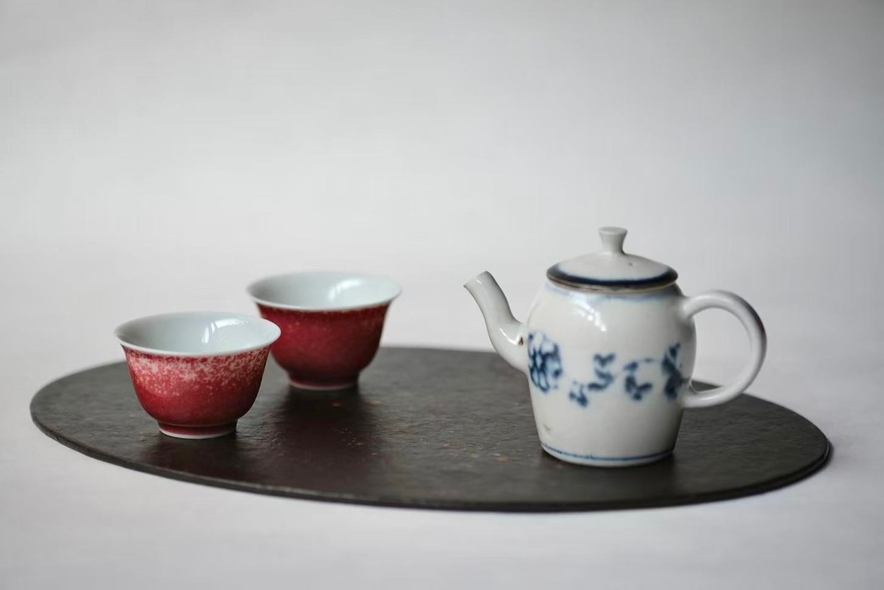 陸寿義 Lu Shouyi - 景徳鎮 紅釉杯 cup