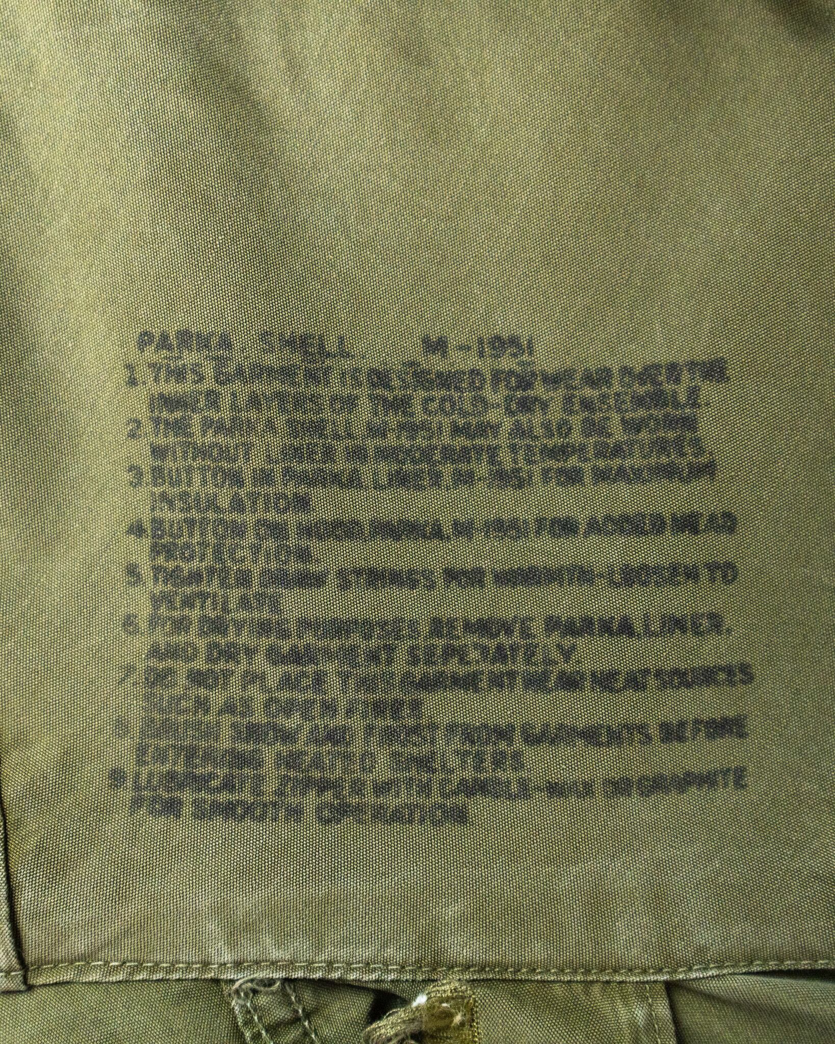 MEDIUM】Aluminum Zipper U.S.Army M-51 Field Parka Shell アメリカ軍