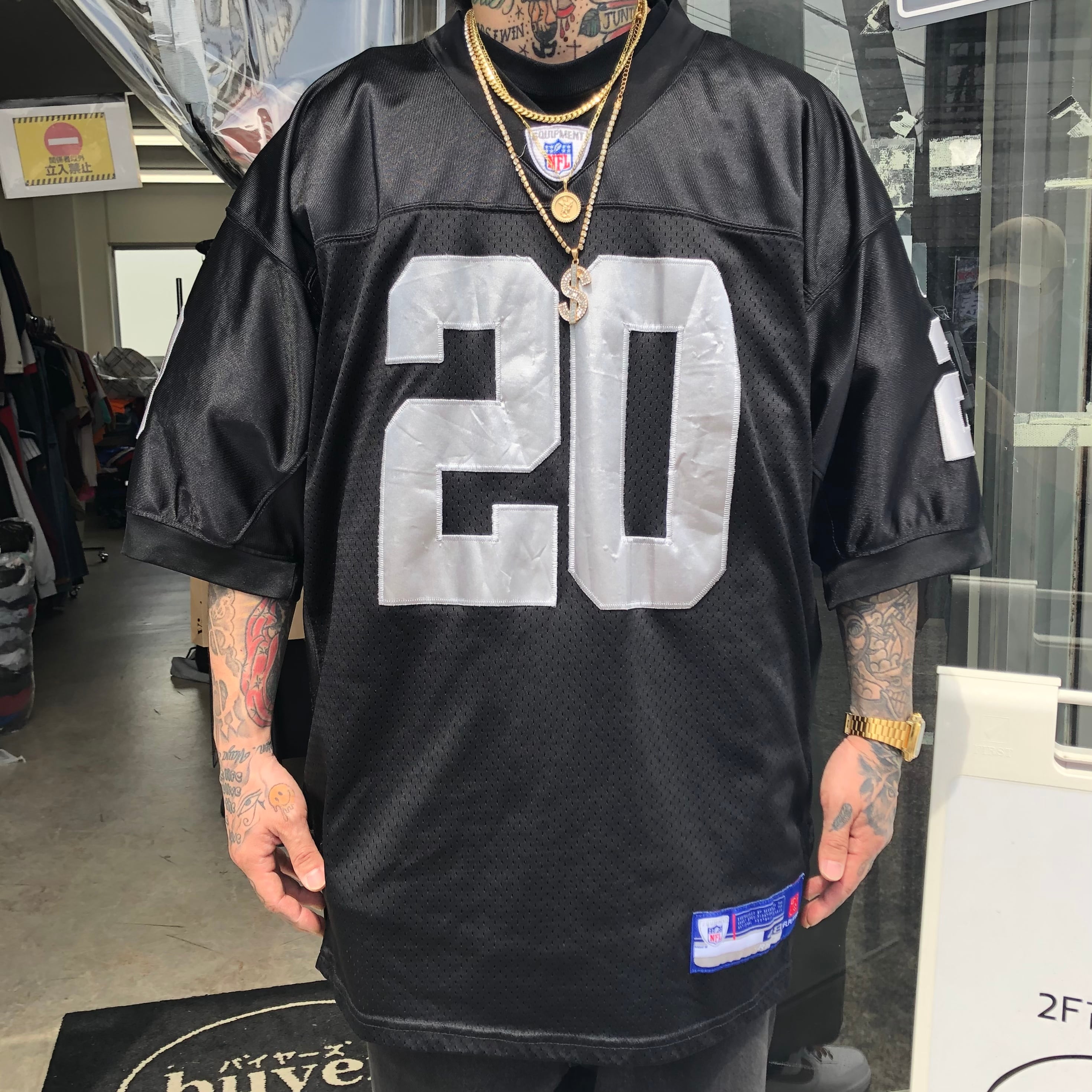 7002.NFL ラスベガスレイダース ゲームシャツ リーボック