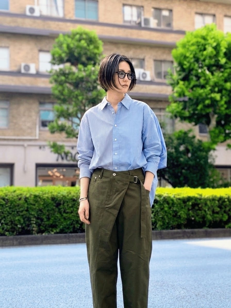 パッチワークパンツとDOCKING FLIP SHIRTの特別コラボ