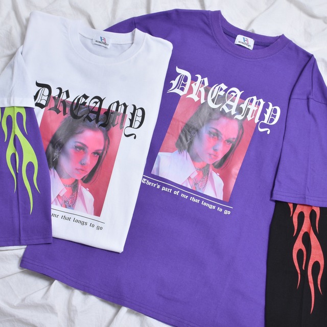 【77%OFF】DREAMYレイヤードロンT