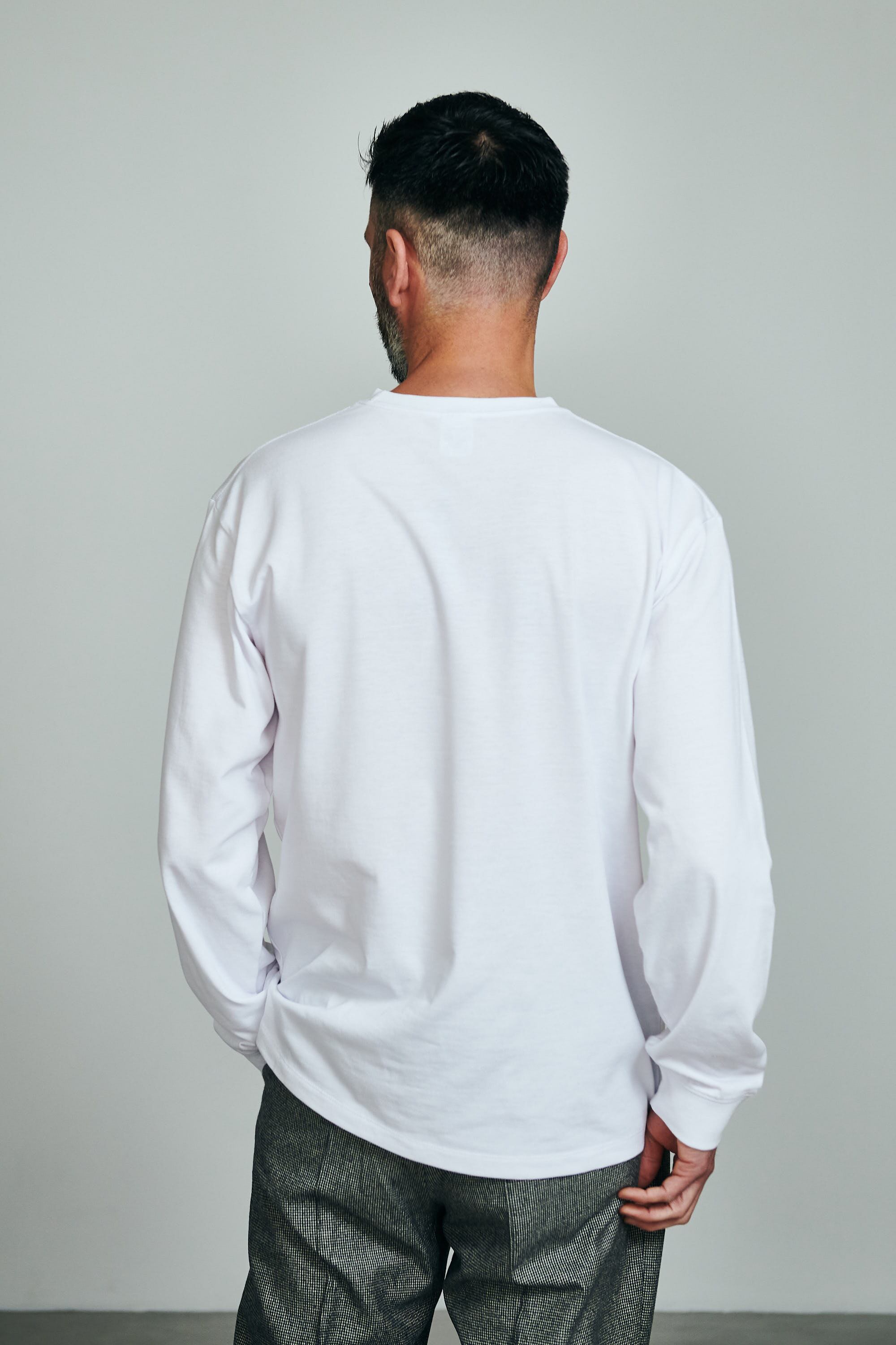 N6 Long sleeve T-Shirts (N623-002) 【WHITE】 | Numero6 (ニュメロシス)