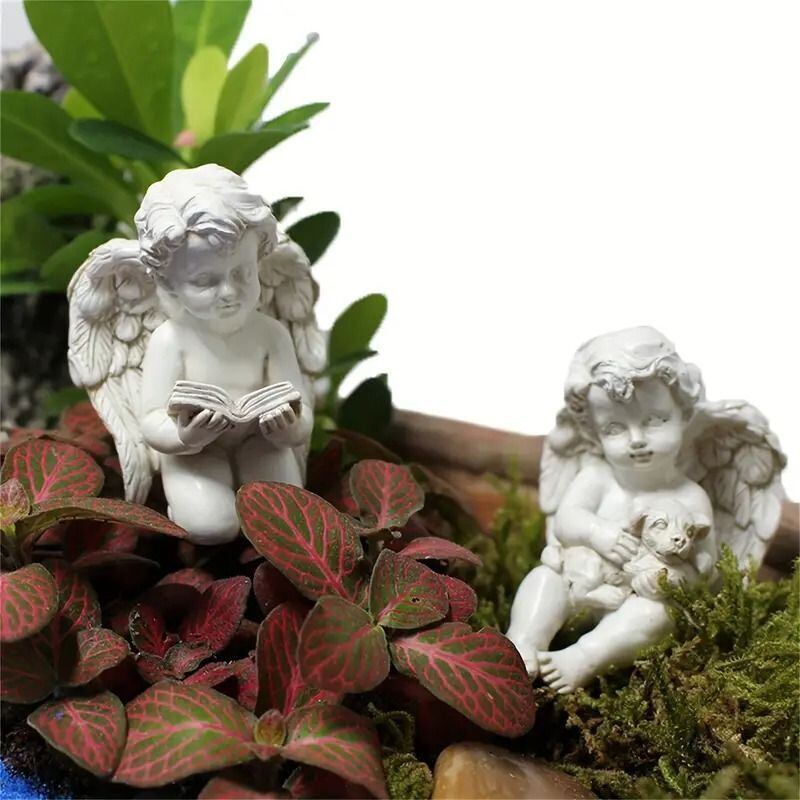 天使 ガーデンオーナメント 5点セット 庭飾り かわいい 癒し