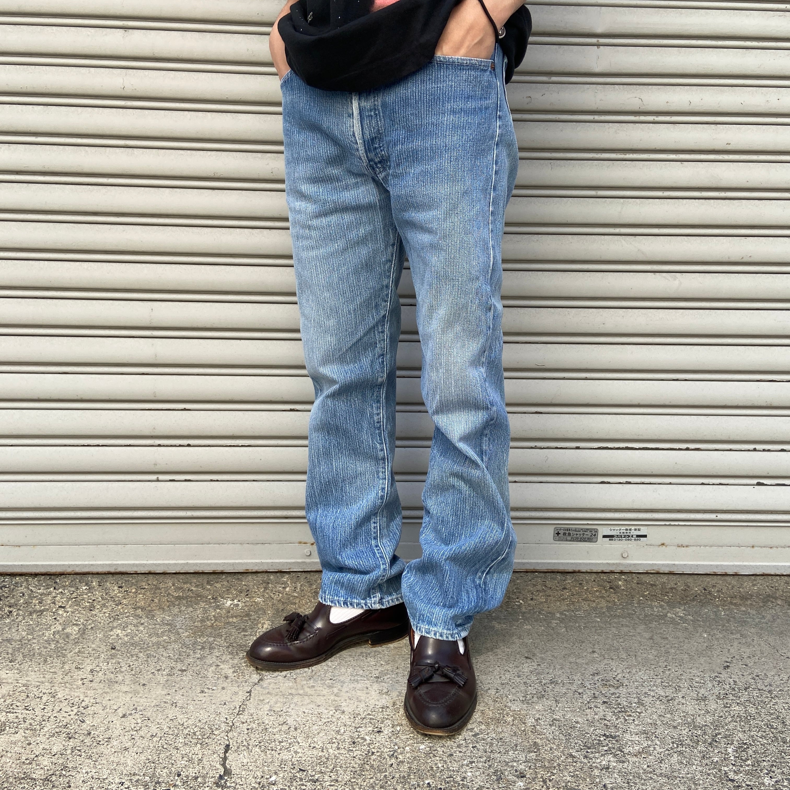 パンツ Levi's501 80s 80s Levi's501 ストライプブルーデニムパンツW32L30 | 古着屋 Uan