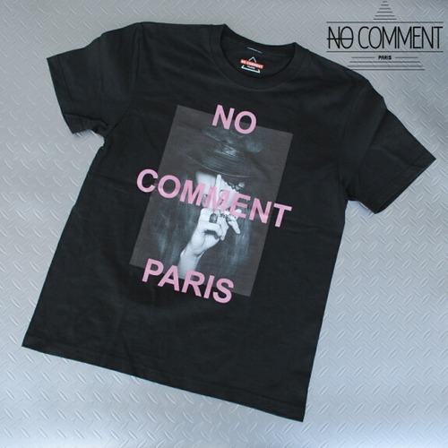 NO COMMENT PARIS ノーコメント パリ Tシャツ 半袖 クルーネック Tシャツ メンズ 2023年モデル 正規販売店 NC-T001 ブラック