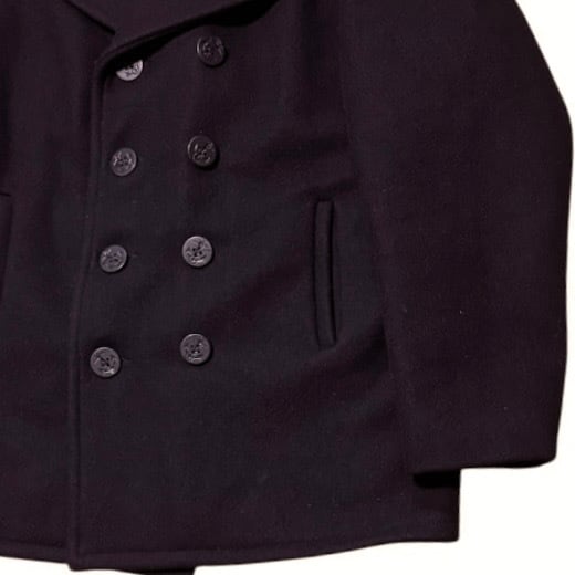 美品 ビッグサイズ44 USA製 Schott 10ボタン ピーコート ブラック 美品 ビッグサイズ44 USA製 Schott 10ボタン ピーコート ブラック 740