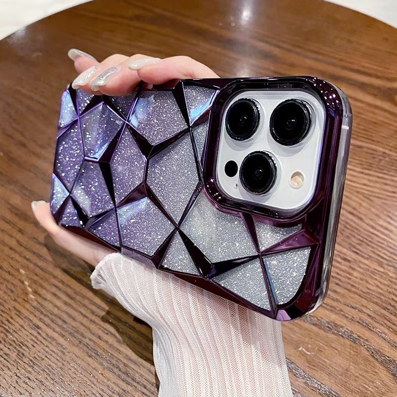 全六色】iPhone15 Pro Maxケース キラキラ 2Wayデザイン シート付き