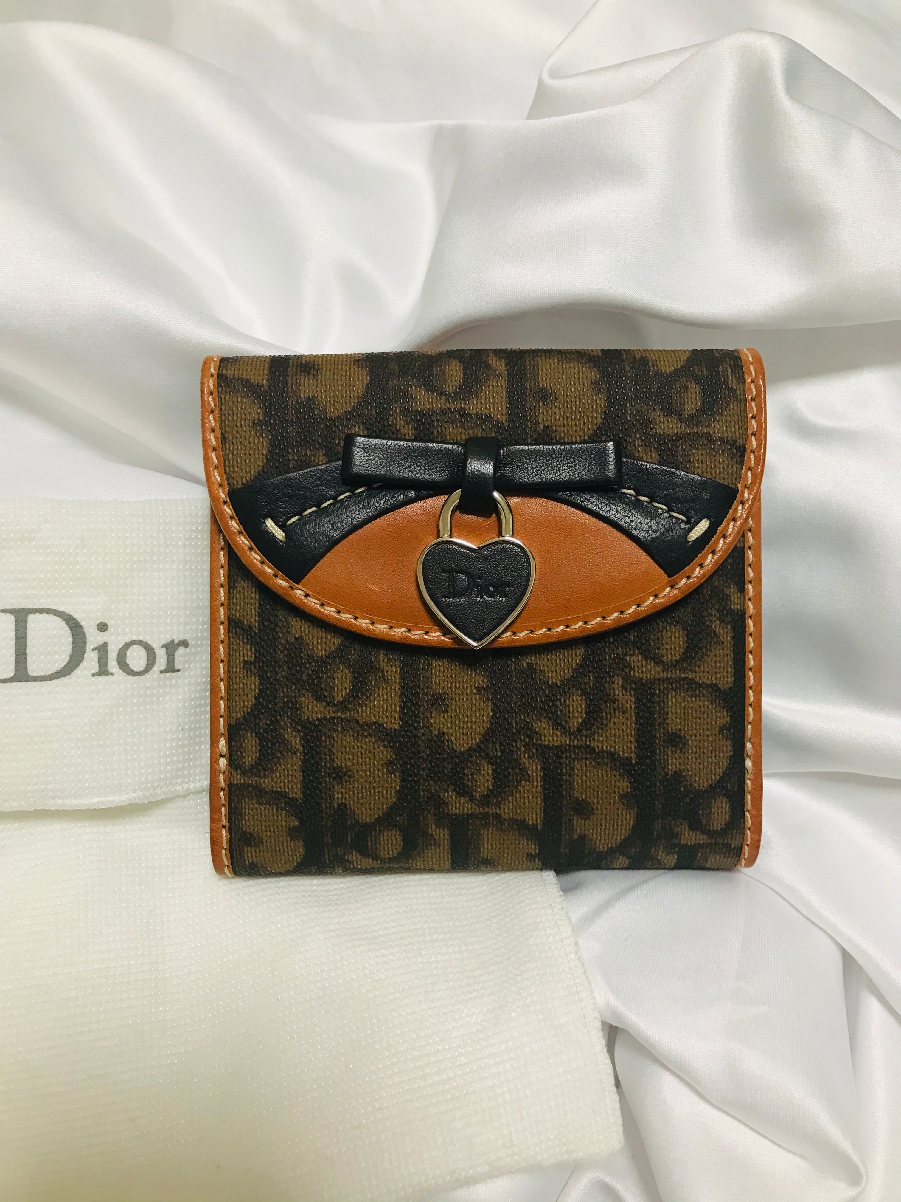 Dior クリスチャン ディオール トロッター 折財布 ブラウン 茶色