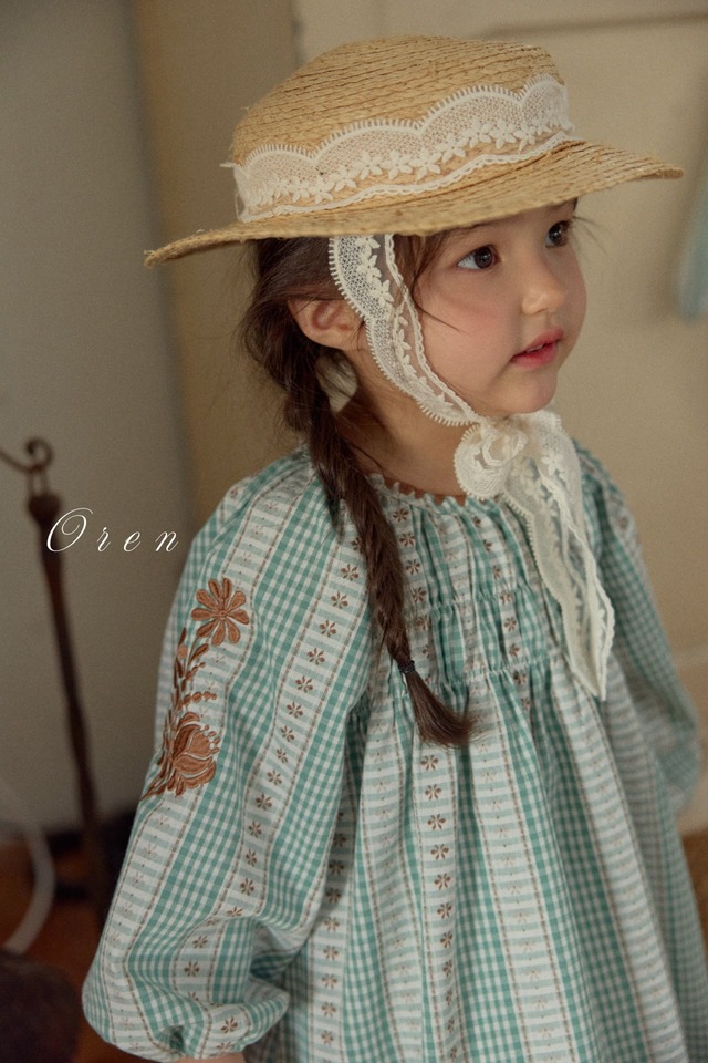 【予約】OREN Cefuri vintage check onepiece