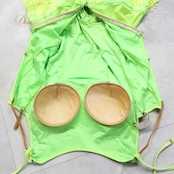 社交ダンス 衣装 ラテン ドレス ワンピース 蛍光 黄緑 グリーン フリンジ パーティ 発表会 デモ 競技 ダンス パーティドレス グリーン 明るい可愛い