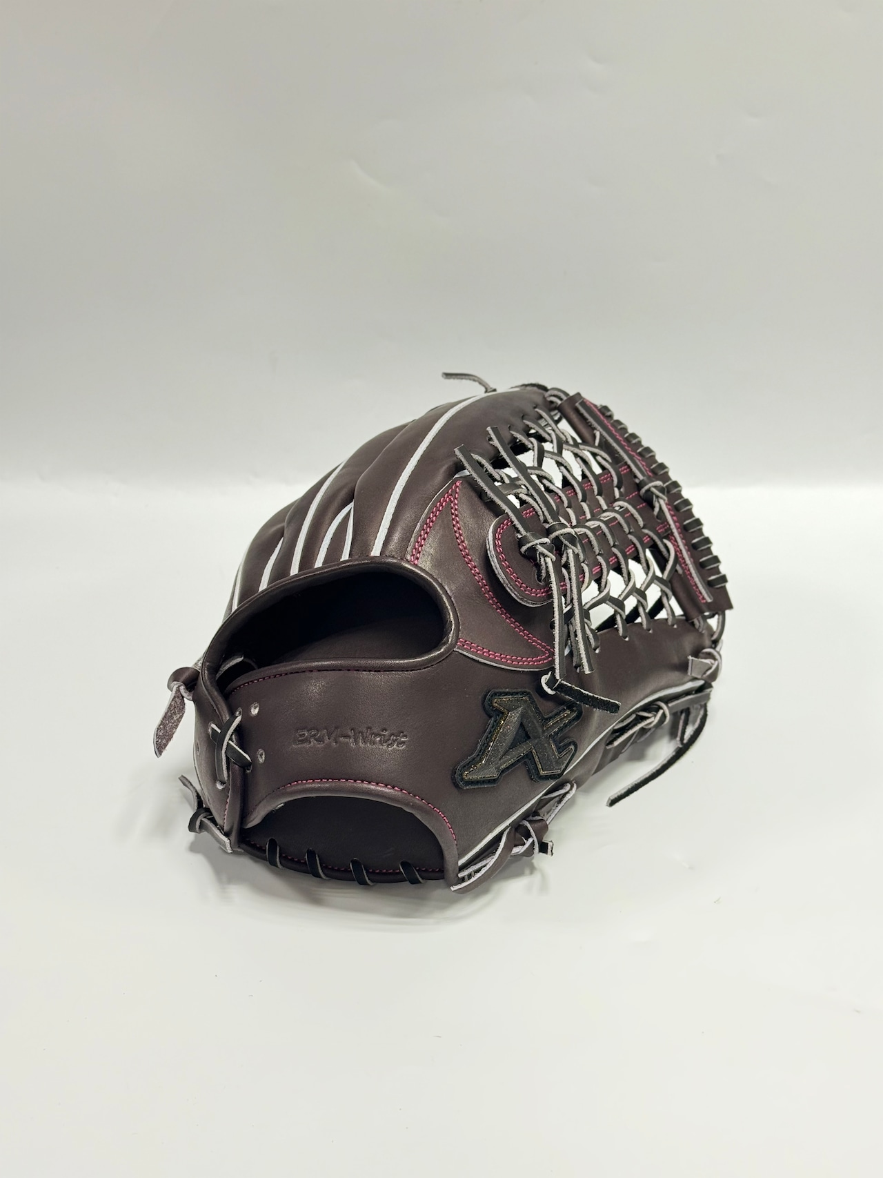 ATOMSーアトムズ 限定硬式グラブ 高校野球対応 外野手モデル 右投げ用 APLーUR007+型 Dブラウン×中白ブラウン・画像2