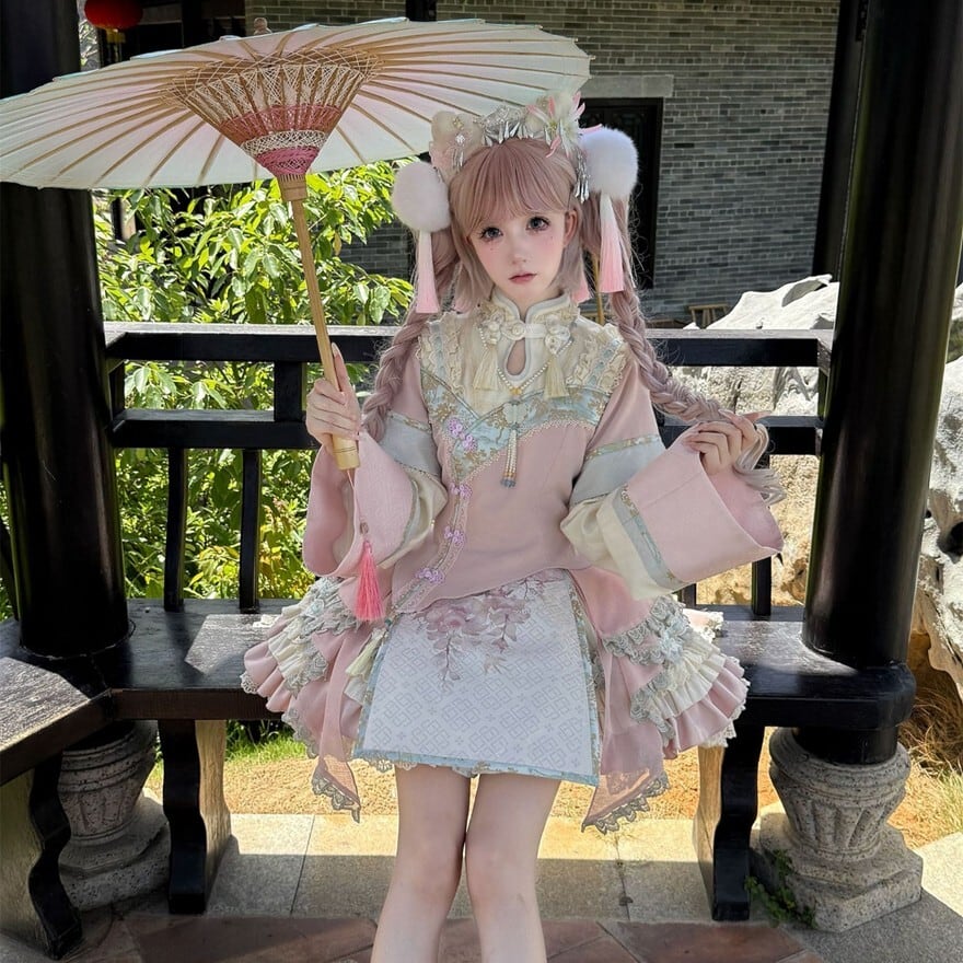 予約商品 12月下旬出荷】 中華ロリィタ ドレス ツーピース タッセル 姫