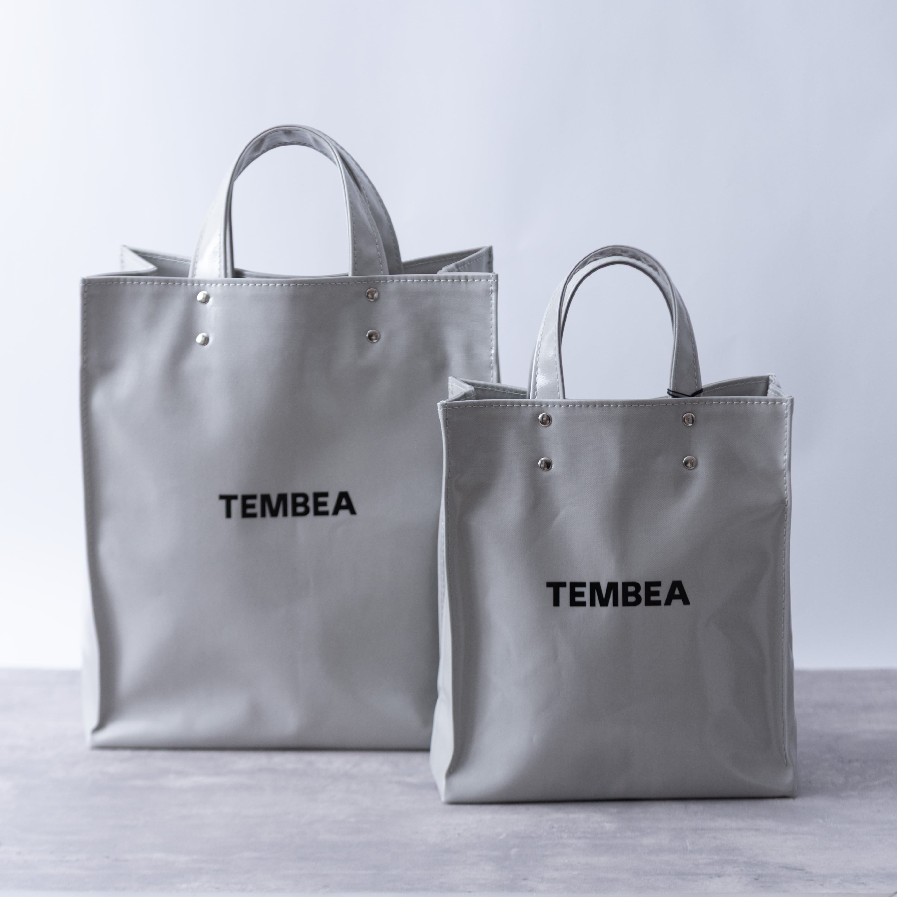 TEMBEA│PAPER TOTE SMALL ICE-GREY｜テンベア｜ペーパートート