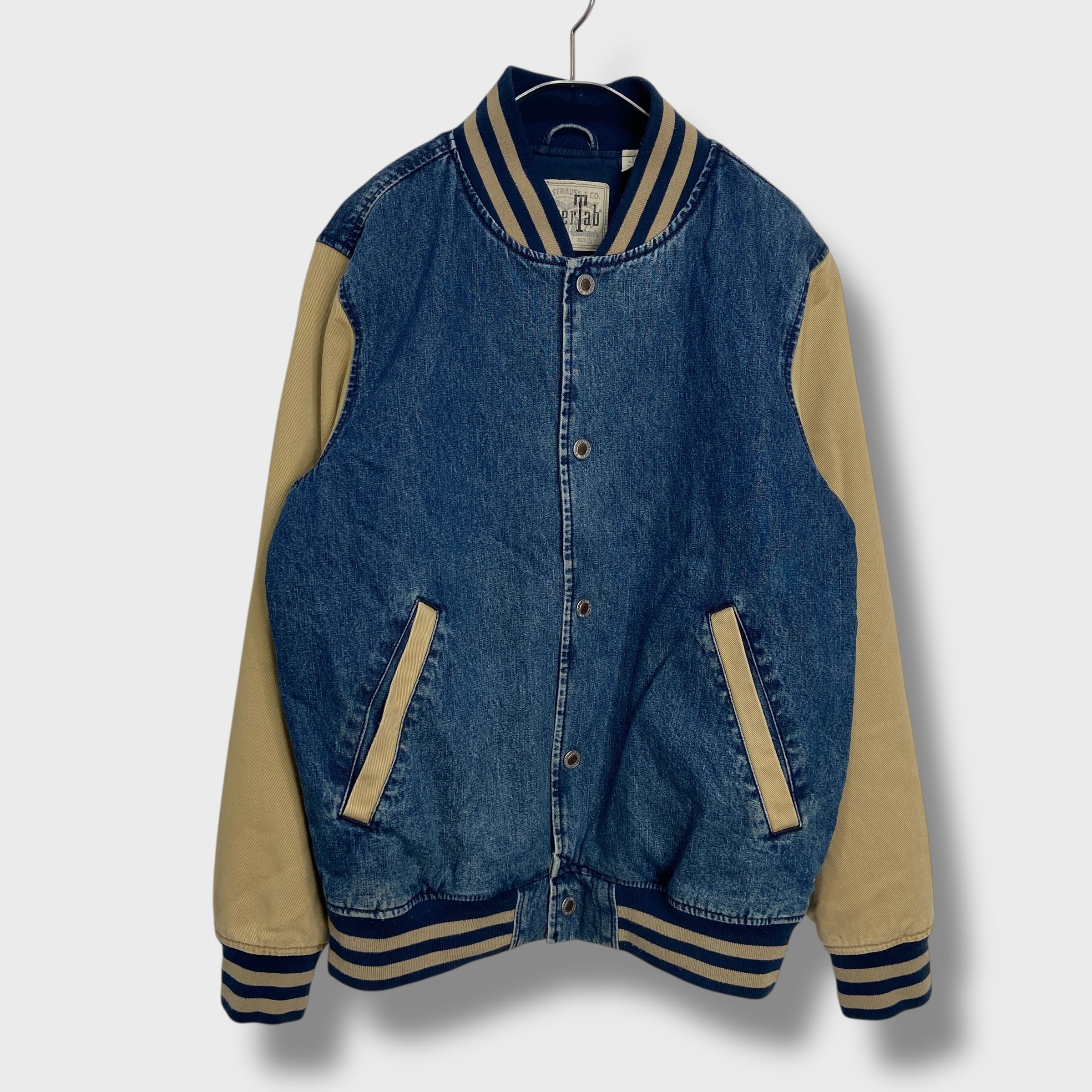 00s☆Levi's☆シルバータブ☆デニムスタジャン☆バーシティジャケット☆S 00s Levi's シルバータブ デニムスタジャン バーシティジャケット S
