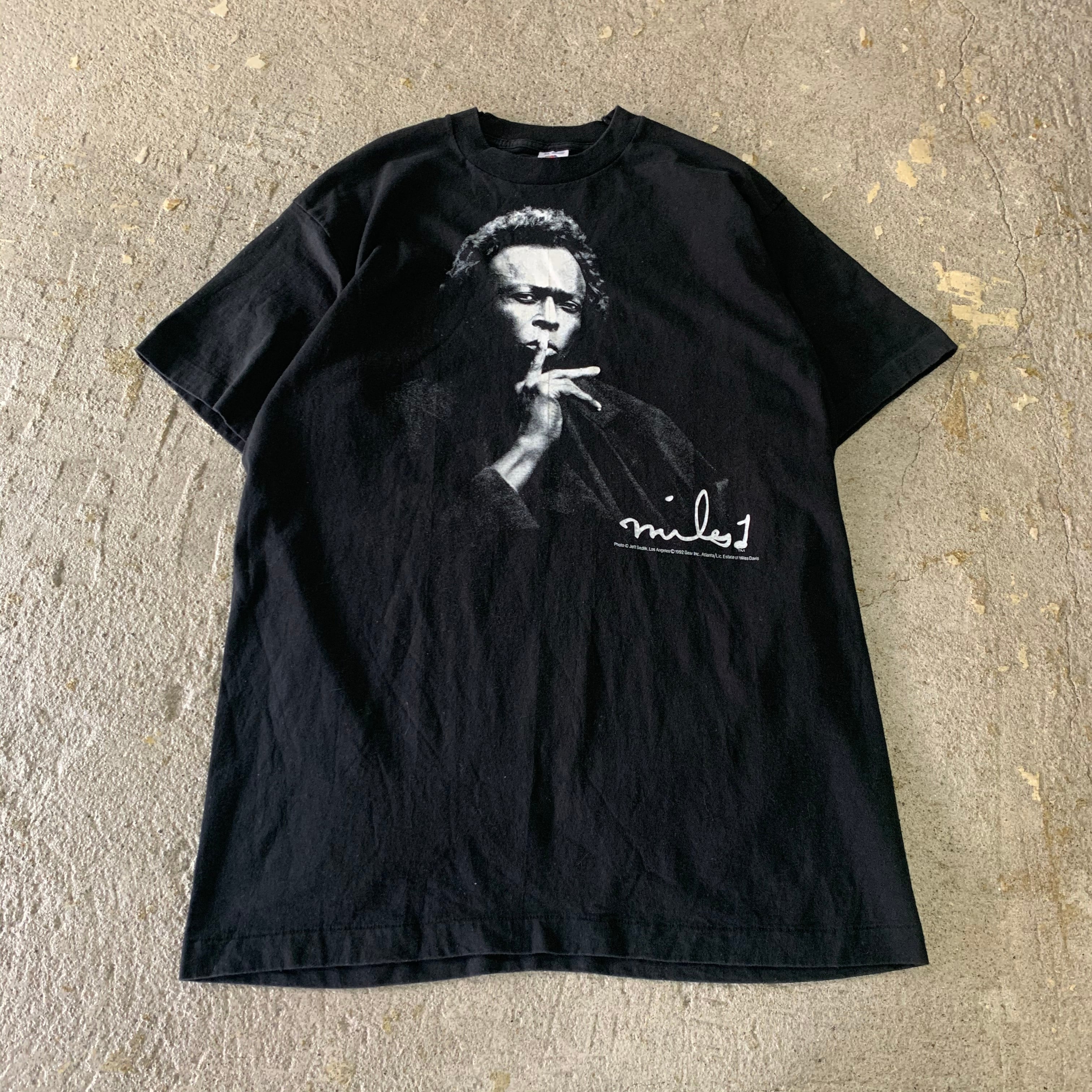 90's Miles Davis Allover Print アートTシャツXL