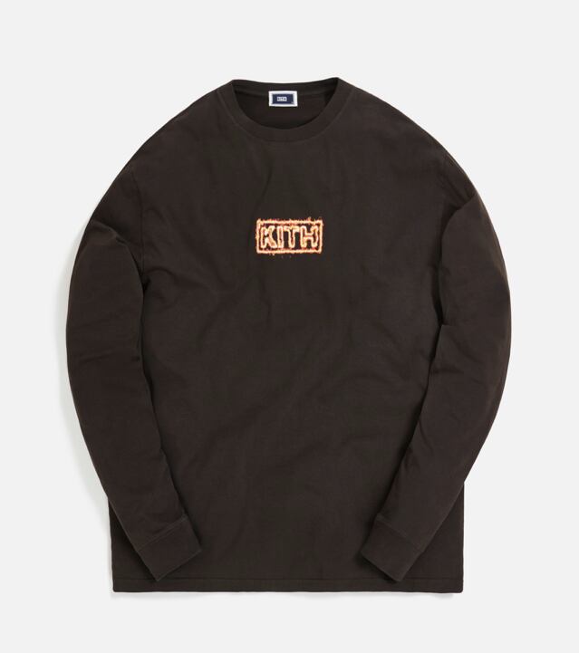 新品燃え盛る炎のKITH ボックスロゴ 絶妙なエスプレッソカラー 新品燃え盛る炎のKITH ボックスロゴ 絶妙なエスプレッソカラー