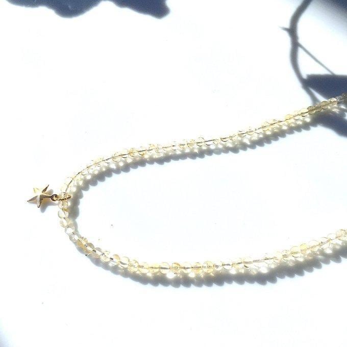 【一点物】【14KGF】✦11月の誕生石✦the first star of evening...お星様とシトリンのネックレス⋆.·✦