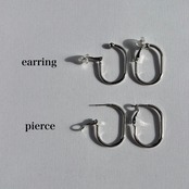 ブラック ×シルバー アシンメトリーピアス / イヤリング